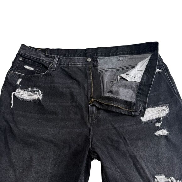 Levi’s 569 Distressed Black Denim Jean Shorts Big & Tall Men’s Sz 44 - Picture 2 of 13